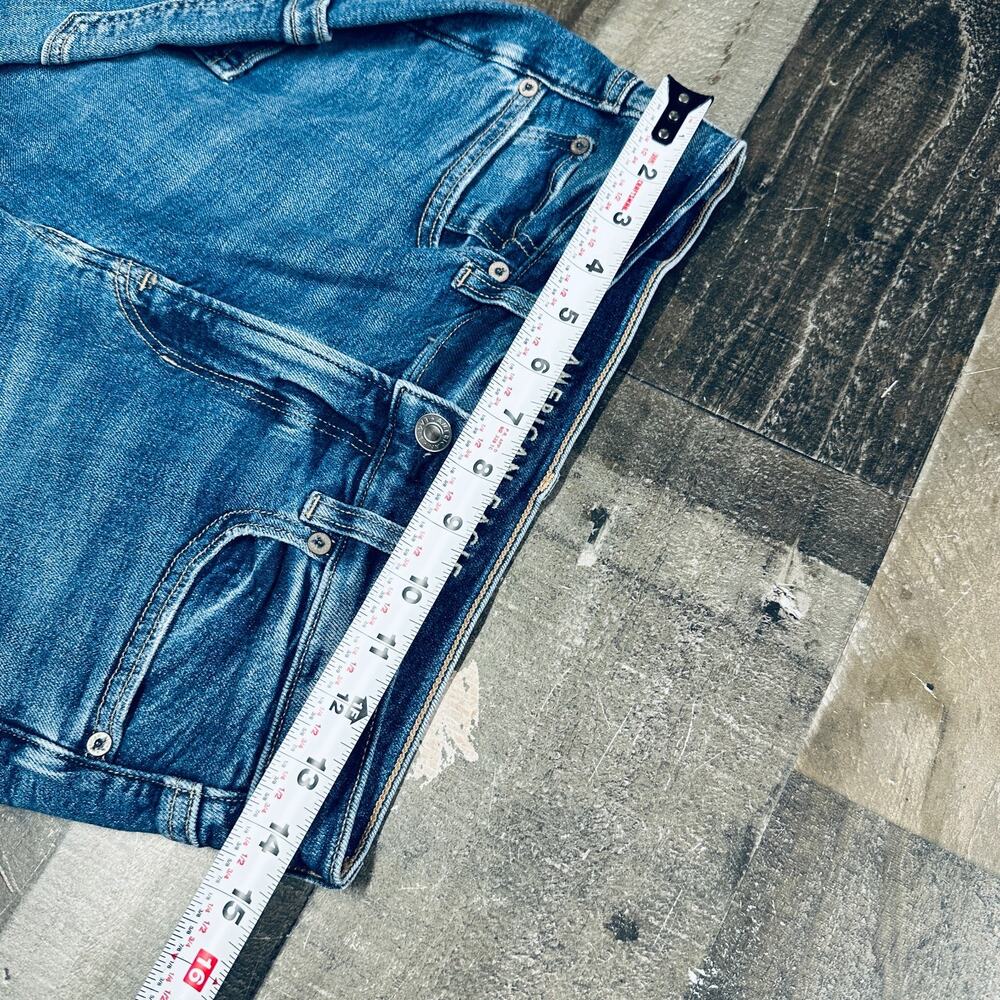 American Eagle Curvy Super High Rise Baggy Straight Jeans Womens 4 X-Long 28x28 - Picture 4 of 12